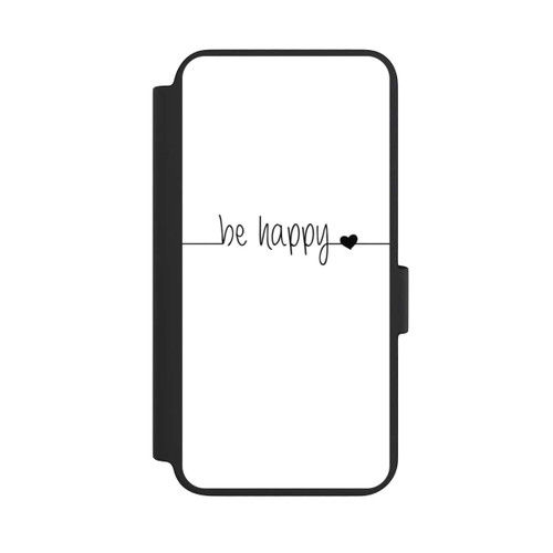 Samsung Galaxy S23 NIVOflip Be Happy Weisser Hintergrund