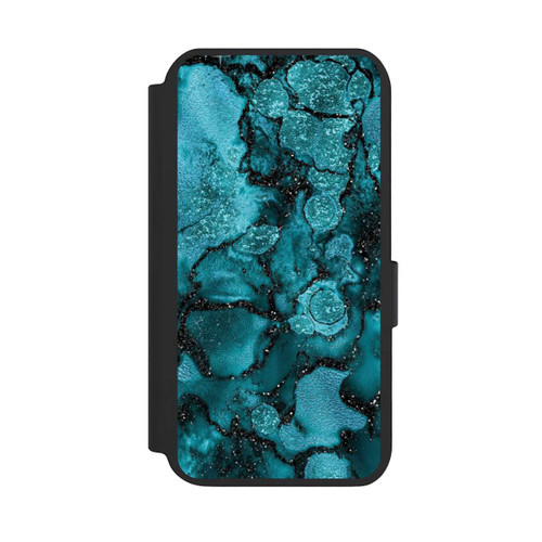 Samsung Galaxy S23 NIVOflip  Blauer Glitzerlook