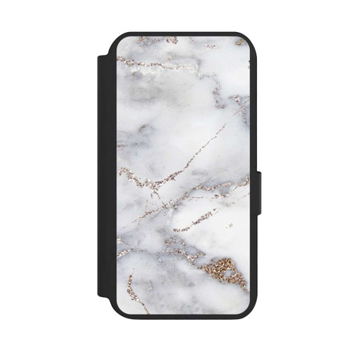 Samsung Galaxy S23 NIVOflip Silberglitzer Marmorlook