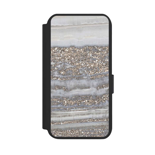 Samsung Galaxy S23 NIVOflip Weißer Glitzer Marmor Look