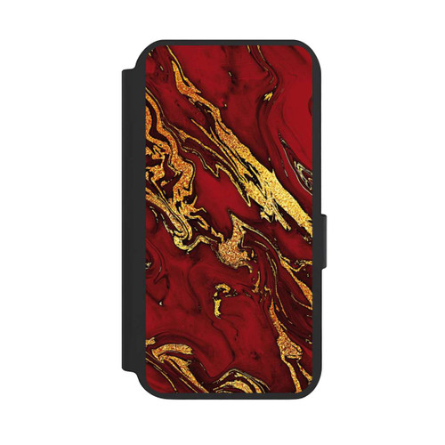 Samsung Galaxy S23 NIVOflip Rot Gold Marmorlook