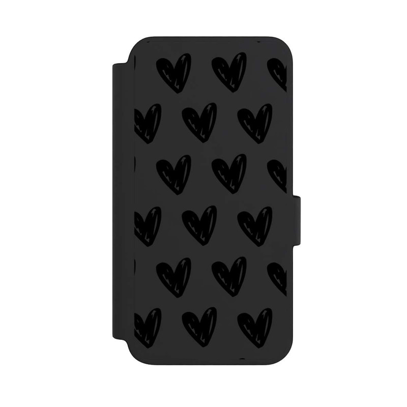 Galaxy S23 NIVOflip Herzen Schwarz ohne Hintergrund
