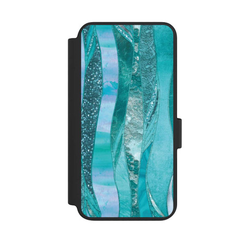 Samsung Galaxy S23 NIVOflip glamouröser Glitzerlook blau