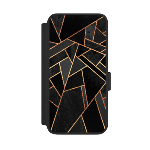 Samsung Galaxy S23 NIVOflip Schwarze Nacht Gold Druck