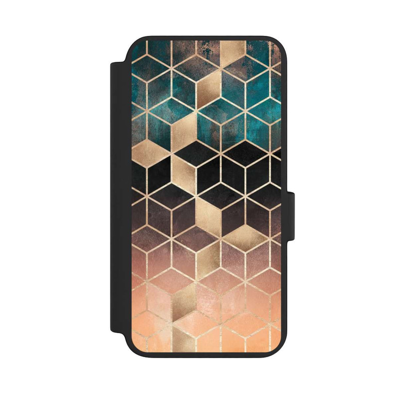 Galaxy S23 NIVOflip Cubes de rêve imprimé doré