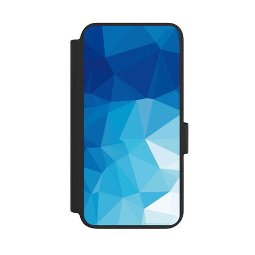 Samsung Galaxy S23 NIVOflip Polygonales blaues Mosaik