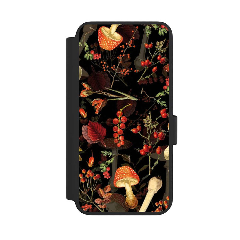 Galaxy S23 NIVOflip Mushroom Pattern Black
