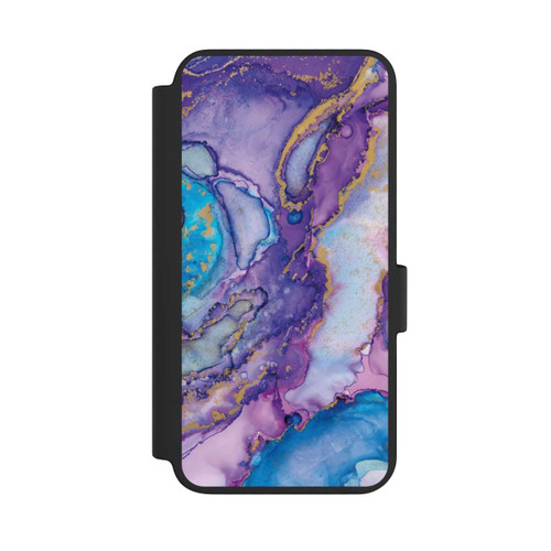 Samsung Galaxy S23 NIVOflip Purple und Blue Swirl Ink