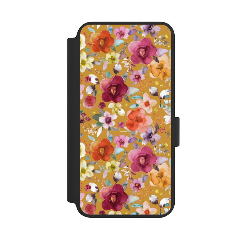 Galaxy S23 NIVOflip Bouquets de fleurs printanières moutarde