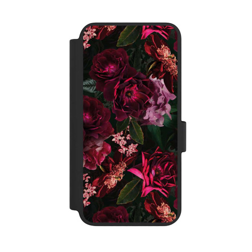 Samsung Galaxy S23 NIVOflip Dunkle romantische Vintage Rosen und Pfingstrosen