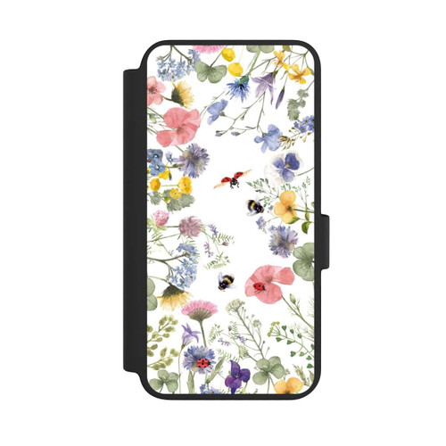 Samsung Galaxy S23 NIVOflip Bunte Frühlingsblumen und Bienen