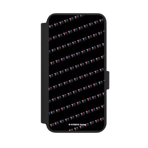 Samsung Galaxy S23 NIVOflip Drei Fragezeichen Muster Schräg