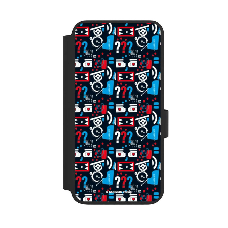 Galaxy S23 NIVOflip Drei Fragezeichen Wildes Muster