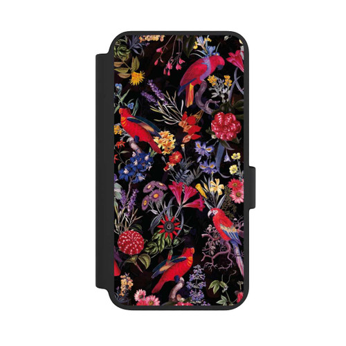 Samsung Galaxy S23 NIVOflip Dark Flowers and Parrots