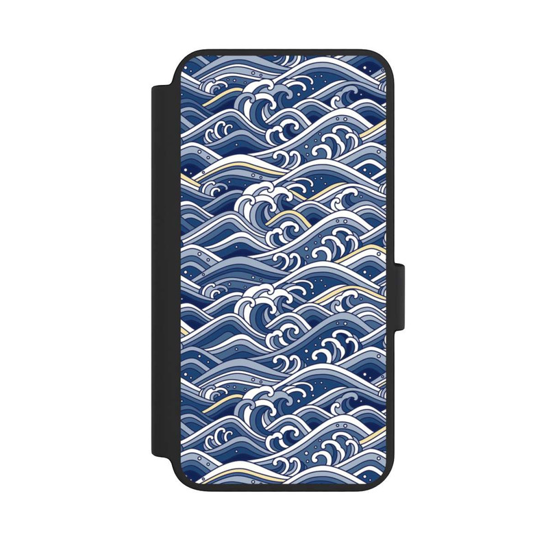 Galaxy S23 NIVOflip Vagues bleues kanagawa