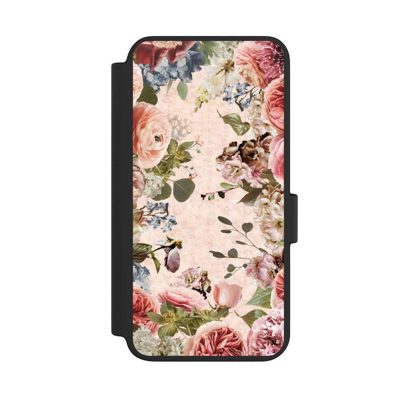 Galaxy S23 NIVOflip Cadre floral pivoines pastel