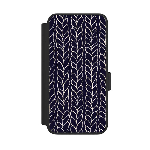 Samsung Galaxy S23 NIVOflip Wool Braids Drawings Navy