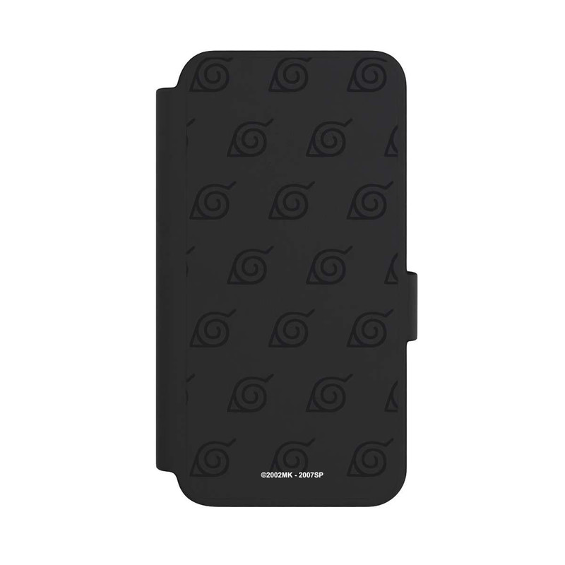 Galaxy S23 NIVOflip Black Konoha Pattern Transparant