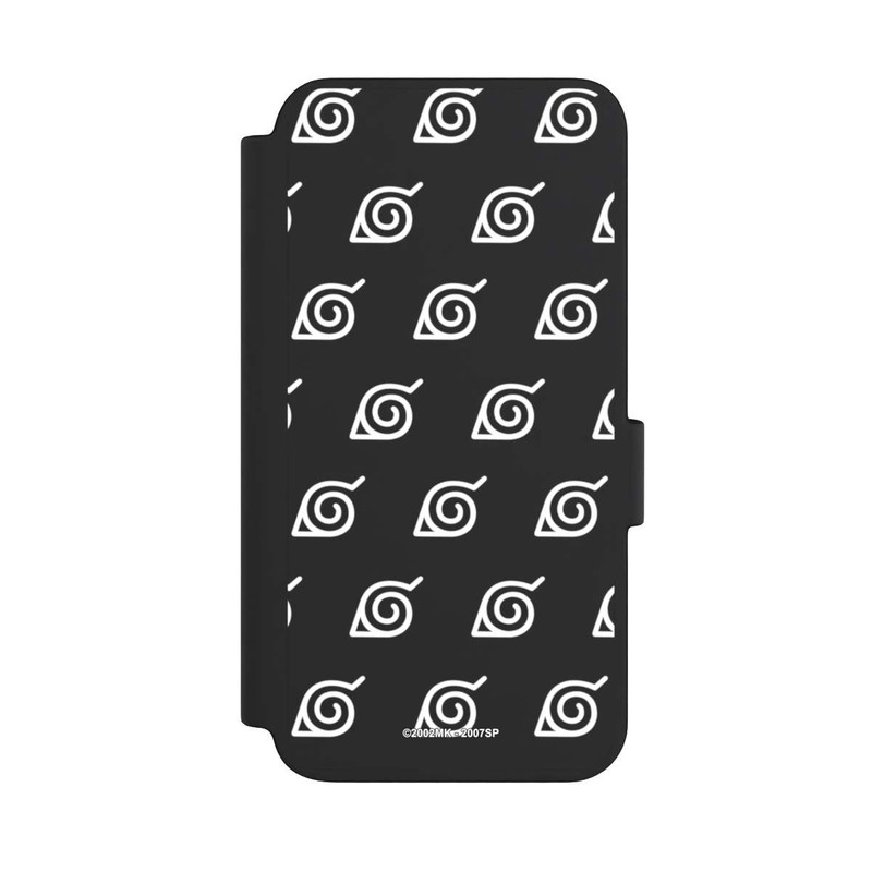 Galaxy S23 NIVOflip Konoha Pattern Blanc sur Fond Transparent