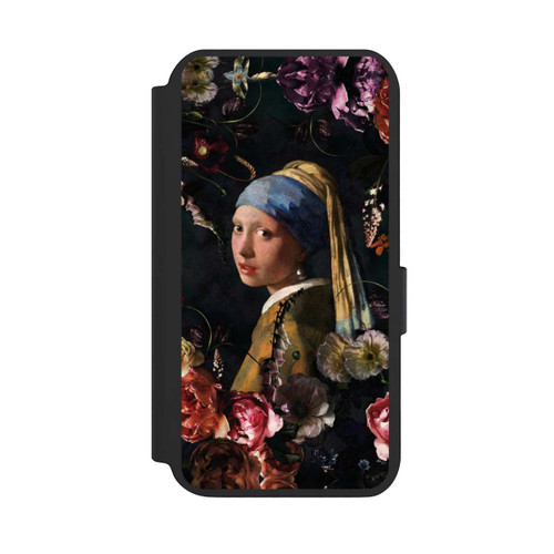 Samsung Galaxy S23 NIVOflip Mädchen mit Perlenohrringen und Rosen