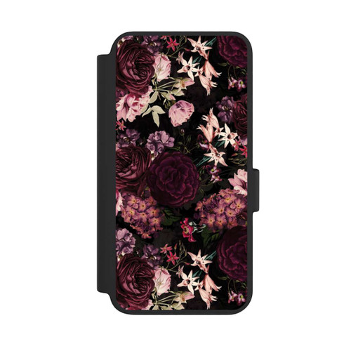 Samsung Galaxy S23 NIVOflip Blumentapete dunkelviolett