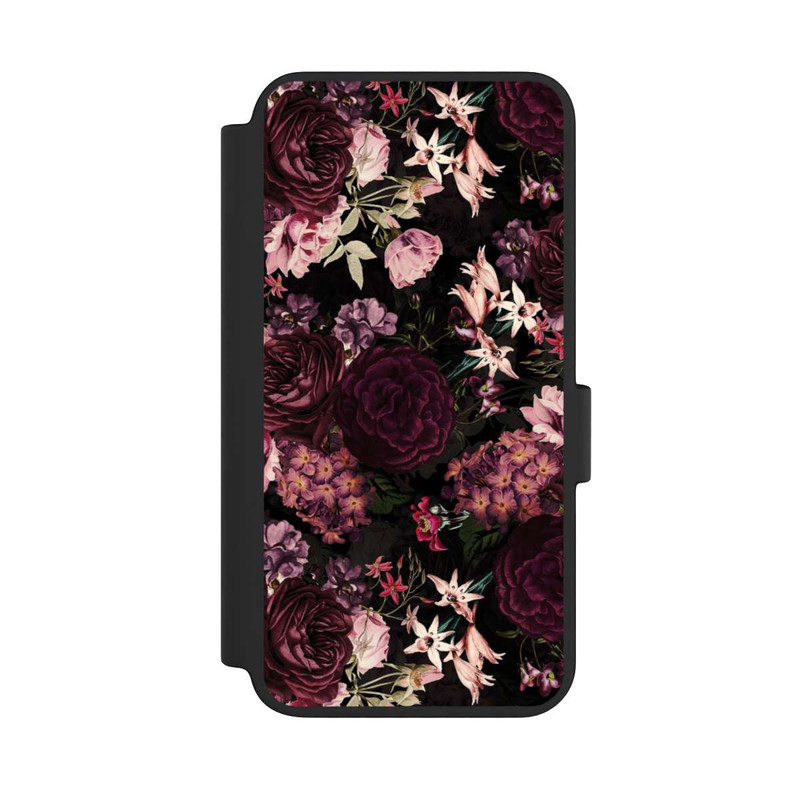 Galaxy S23 NIVOflip Fond Fleur Violet Foncé