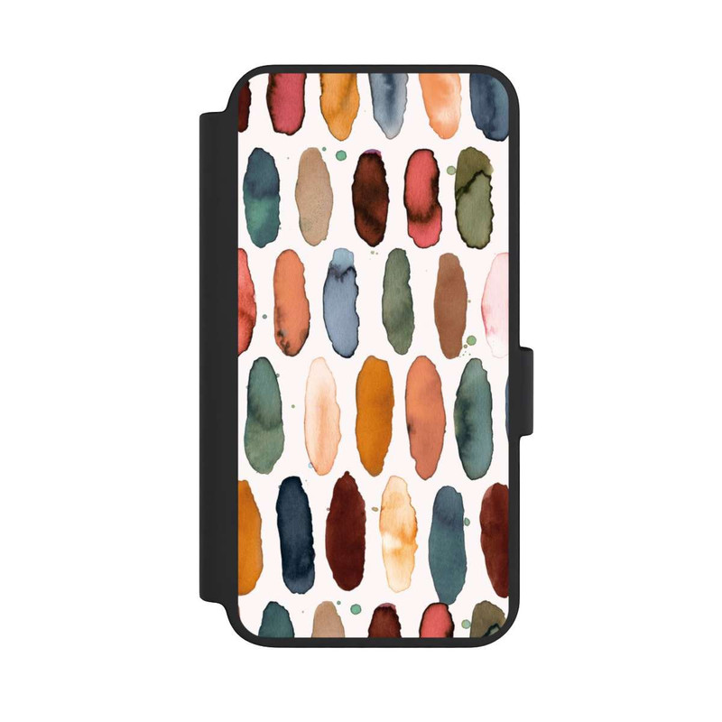 Galaxy S23 NIVOflip Aquarellstriche aus mineralischem Terrakotta