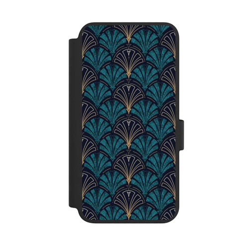 Samsung Galaxy S23 NIVOflip Art Deco Teal Gold Seamless