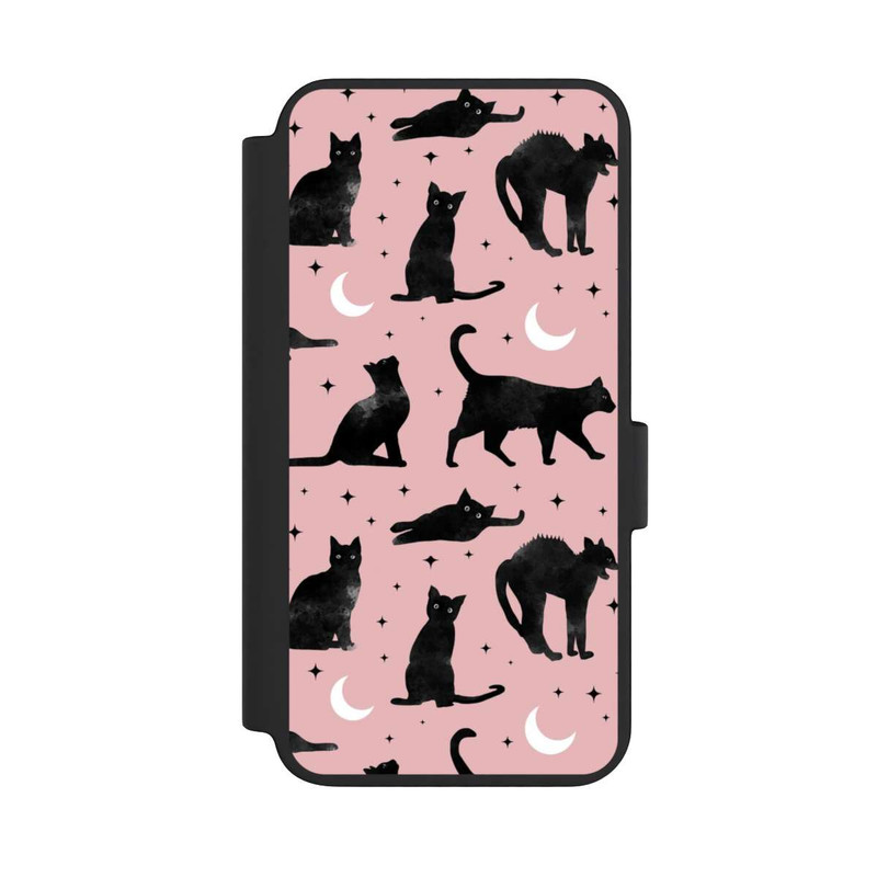 Galaxy S23 NIVOflip Lune & Chats Fond Rose
