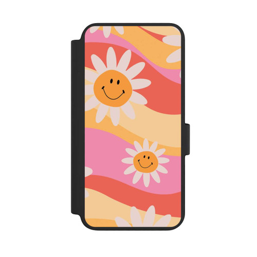 Samsung Galaxy S23 NIVOflip Retro Smiles Orange Colorful