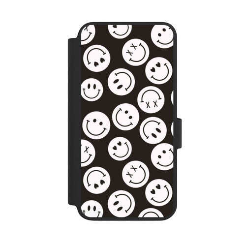 Samsung Galaxy S23 NIVOflip Smiles Emotes Pattern Black And White