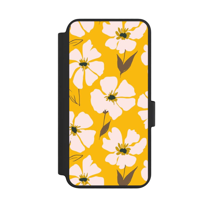 Galaxy S23 NIVOflip Blumenwiese auf Gelb Ocker