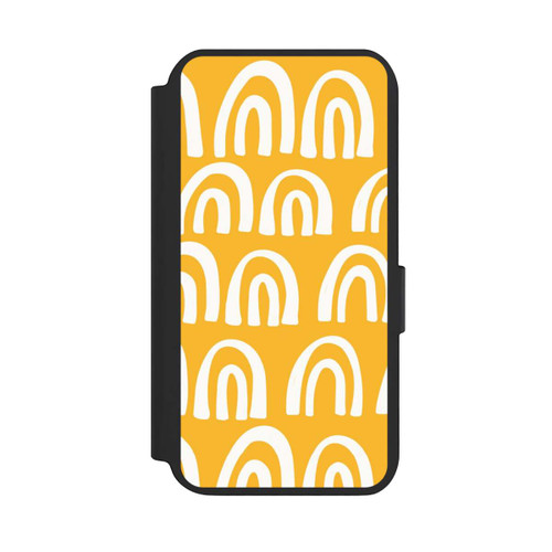 Samsung Galaxy S23 NIVOflip Handgezeichnete gelbe Regenbögen