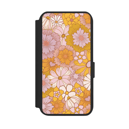 Samsung Galaxy S23 NIVOflip Retro Blumentapete Gelb