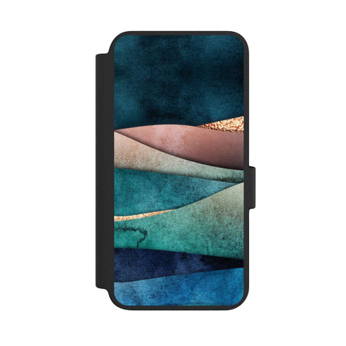 Samsung Galaxy S23 NIVOflip Blau-Goldene Wellen