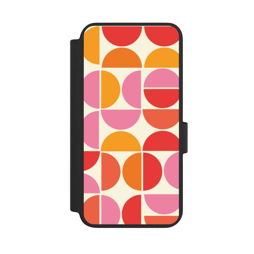 Samsung Galaxy S23 NIVOflip Retro Trend Pattern Orange