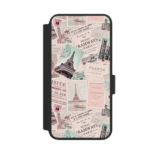 Samsung Galaxy S23 NIVOflip Vintage Paris Postcards Pattern