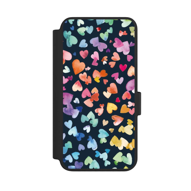 Galaxy S23 NIVOflip Coeurs de la Saint-Valentin noirs
