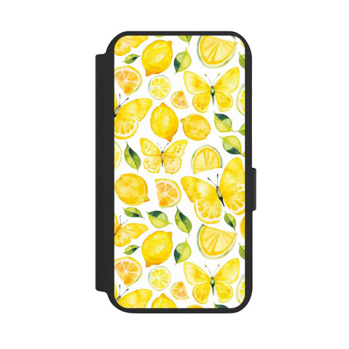 Samsung Galaxy S23 NIVOflip Zitrone und Schmetterling Muster