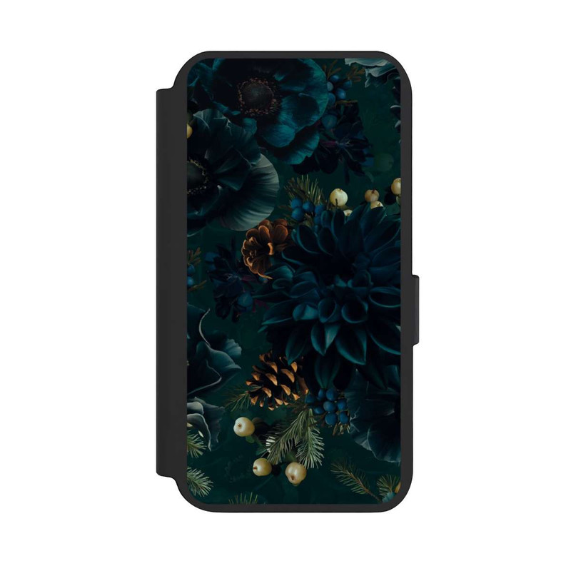 Galaxy S23 NIVOflip Blumenmuster Grün und Blau