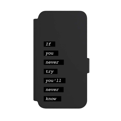 Samsung Galaxy S23 NIVOflip If You Try Black Transparent