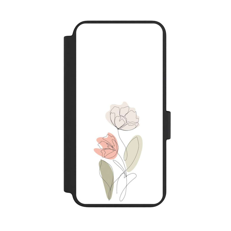Galaxy S23 NIVOflip Dessin Au Trait Fleur Vert
