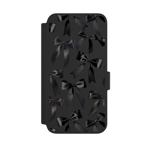 Samsung Galaxy S23 NIVOflip Schwarze Satinschleifen