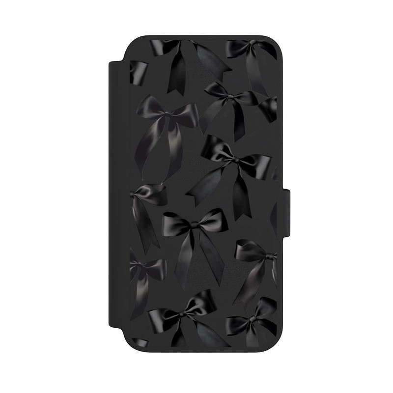 Galaxy S23 NIVOflip Schwarze Satinschleifen