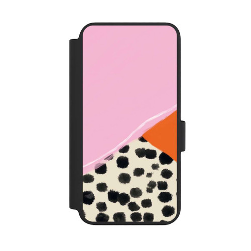 Samsung Galaxy S23 NIVOflip Pink and Orange Modern Art with Dots