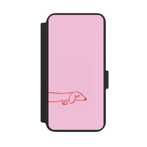 Samsung Galaxy S23 NIVOflip Dachshund Illustration Pink