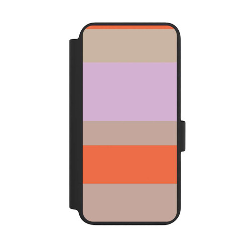 Samsung Galaxy S23 NIVOflip Moca Lila Orange Stripes