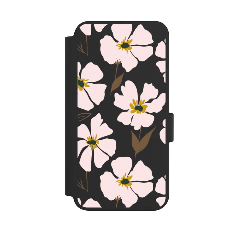 Galaxy S23 NIVOflip Simple Pastell Flowers Rose Transparent