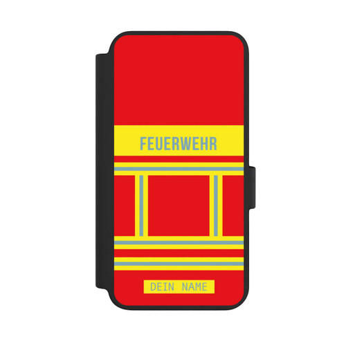 Samsung Galaxy S23 NIVOflip Feuerwehr Uniform Rot Personalisierbar