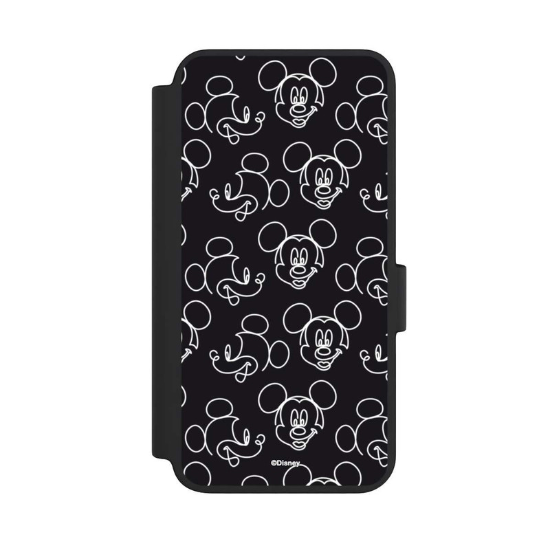 Galaxy S23 NIVOflip Disney Mickey Faces Black Line Art Pattern